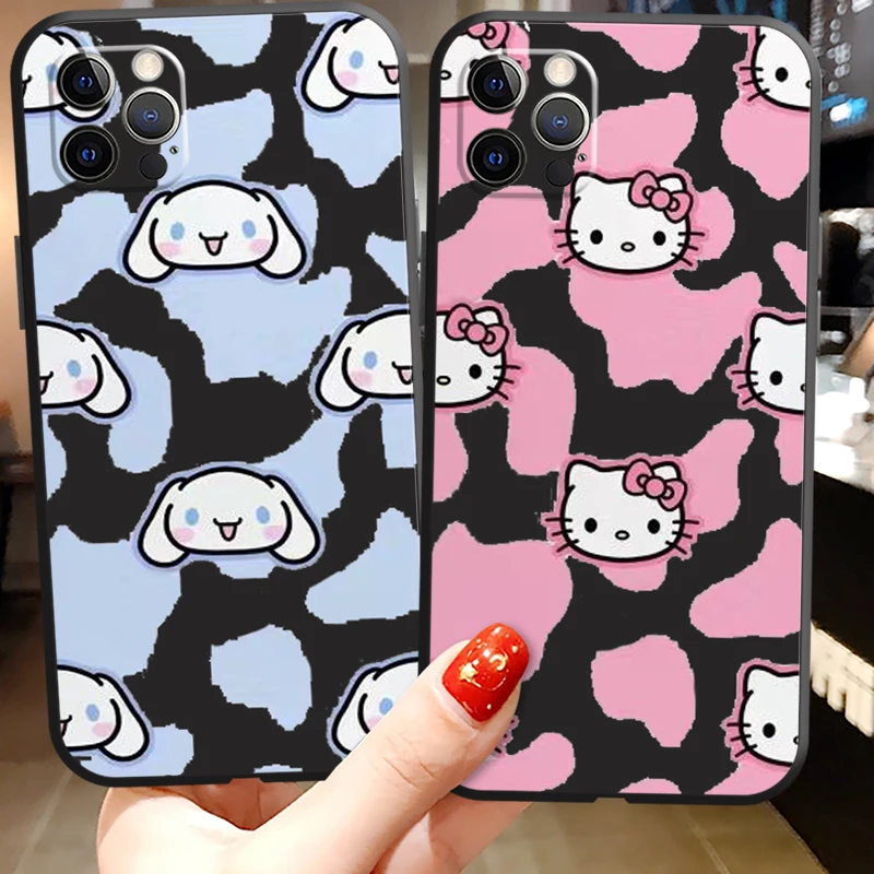 

Hello Kitty Cartoon Phone Cases For iPhone 11 12 Pro MAX 6S 7 8 Plus XS MAX 12 13 Mini X XR SE 2020 Soft TPU Carcasa Funda