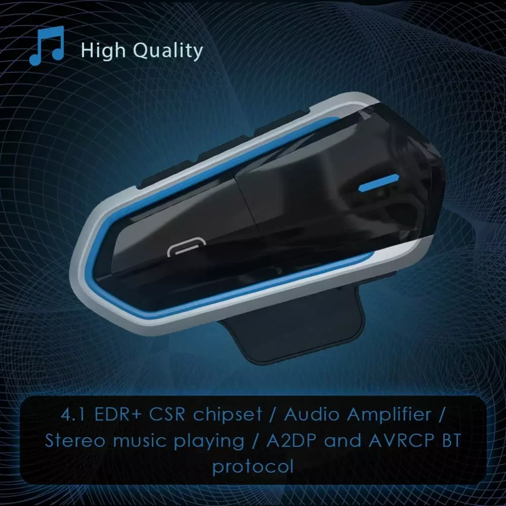 

NEW2023 QTB35 Motorcycle Motorbike Helmet Intercom CSR Bluetooth 4.1 Headset Interphone