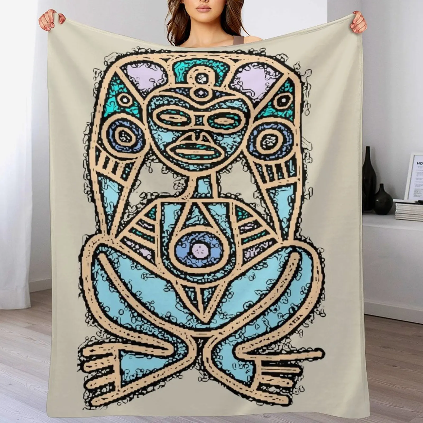 ATABEY одеяло с символом богини таньо пастельных цветов утяжеленное одиночное