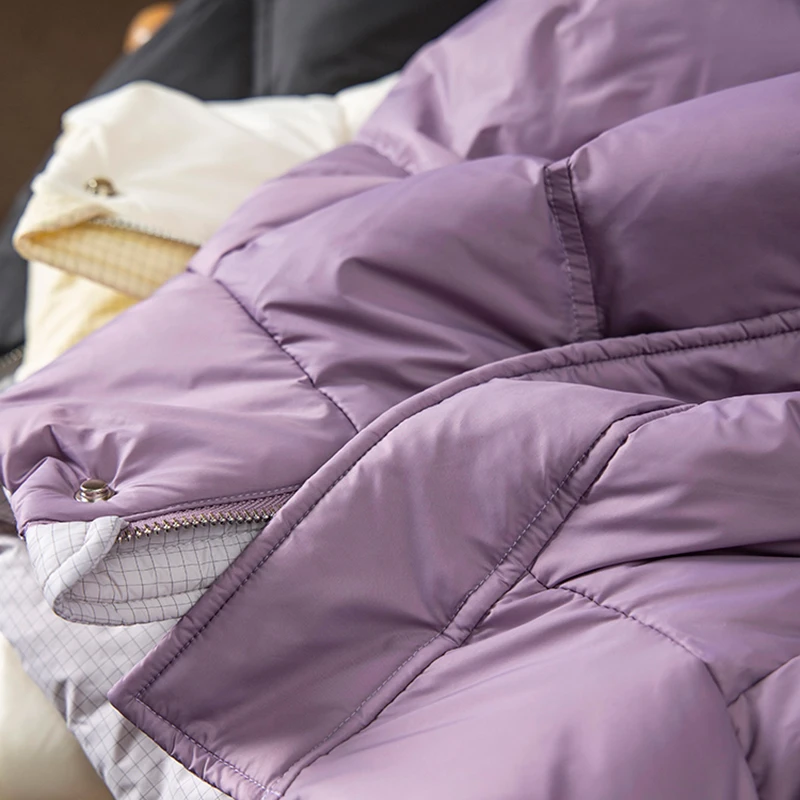 New Thin Casaco Feminino  Winter Coat Women  90%  White Duck Down  Autumn/Winter  Casual  Wide-waisted  Pockets  Women Jacket