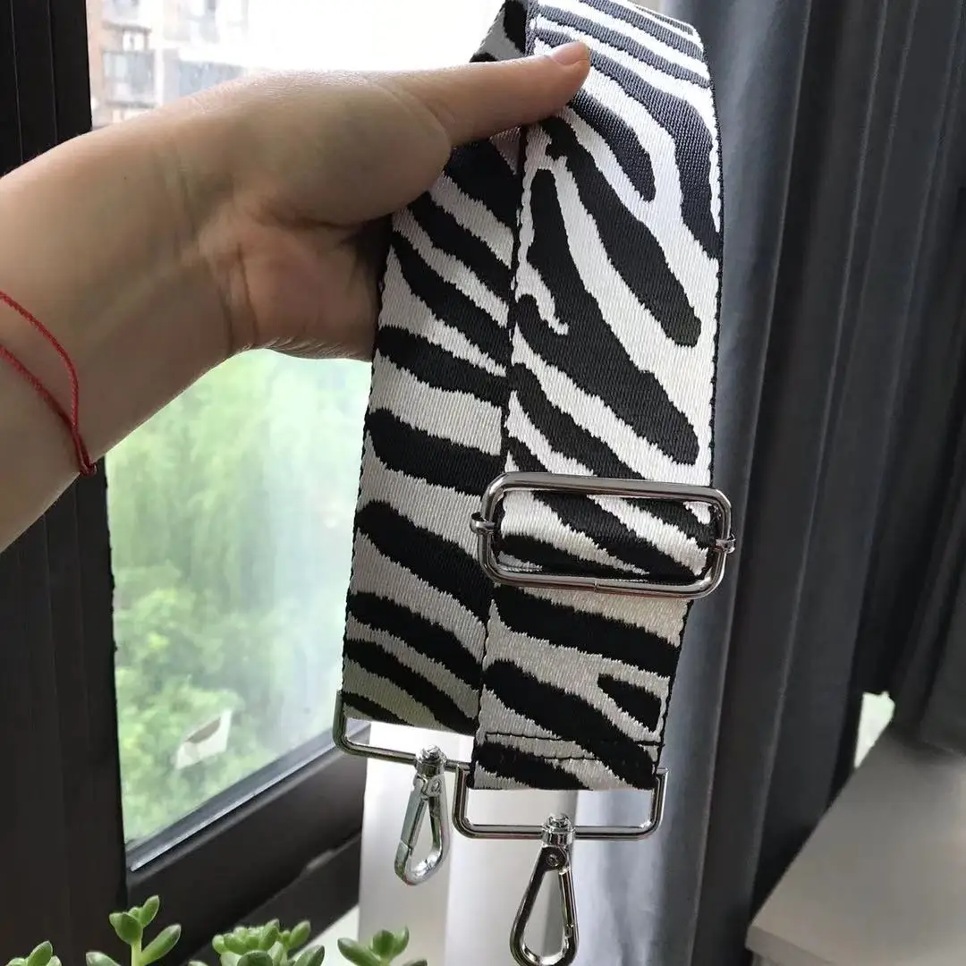 Zebra Pattern Bag Strap Women Handbag Belt Wide Shoulder Bag Strap Replacement Strap Accessory Bag Part Adjustable Belt For Bags