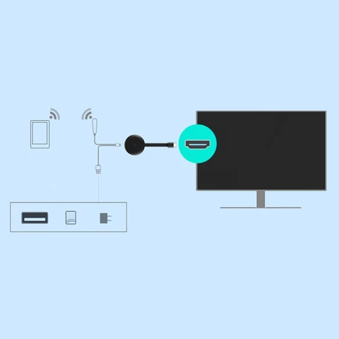 5G/2,4G Wi-Fi дисплей Dongle HDMI-совместимый ТВ-приемник Chromecast 4K с зеркальным экраном сверхвысокой четкости