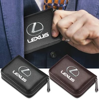 1pcs car leather zipper wallet driver license business card organizer pouch for lexus es300 rx330 rx300 gs300 is250 ct200h nx rx