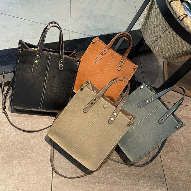 

Large Capacity Women's Bag Fashion Briefcase Large Bag Leather Commuter Business Hand-held Messenger Bag