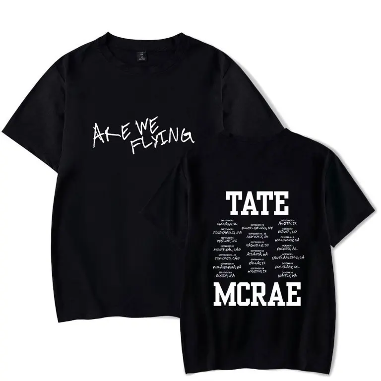 

Tate Mcrae Are We Flying Tour Merch T-Shirt Unisex For Women/Men Casuals O-neck Short Sleeve Tee Streetwear Fashion Top