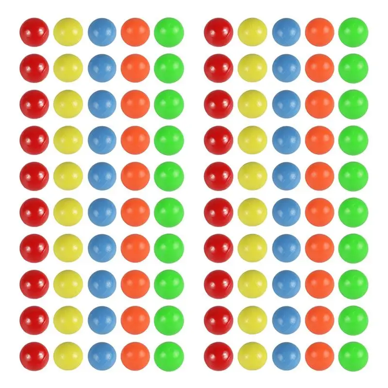 

100pcs Colored Plastic Balls Counting Balls for Probability Learning (5 Colors)