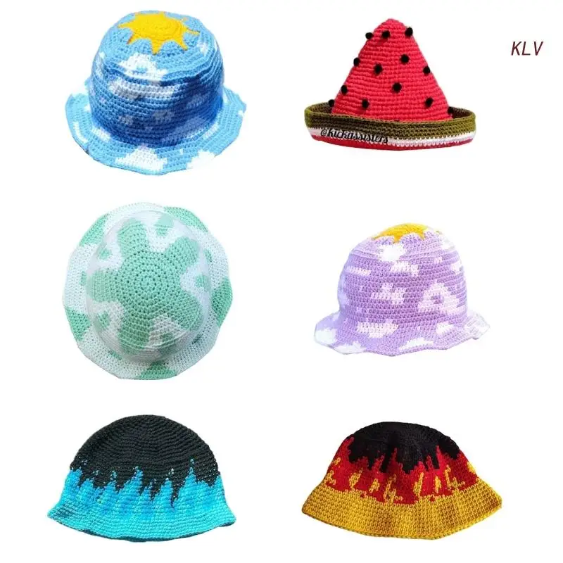 

Flame Bucket Hat Knit Pattern Knit Fisherman Hat Crochet Flame Cloud Hat Watermelons Hat