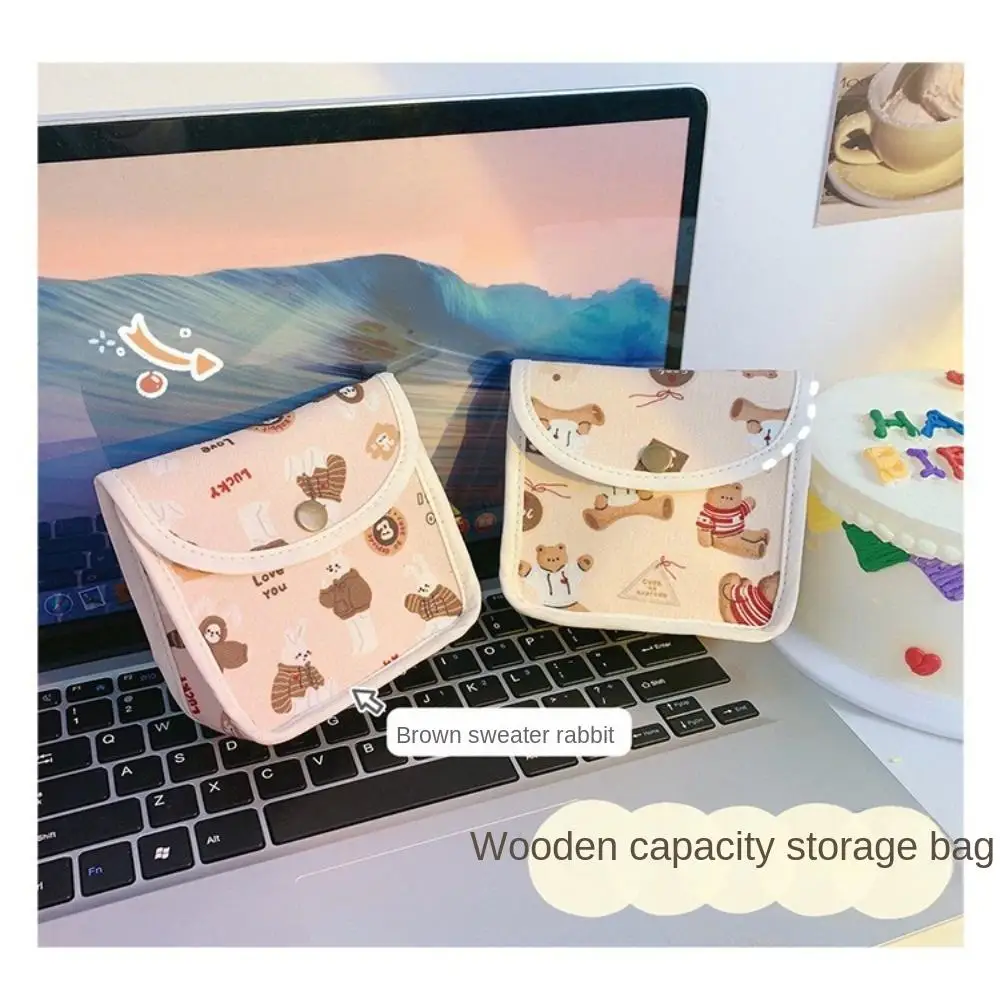 

Сумка для салфеток Dacron, новый мультяшный квадратный мешок для хранения, пряжка, сумка для гигиенических прокладок