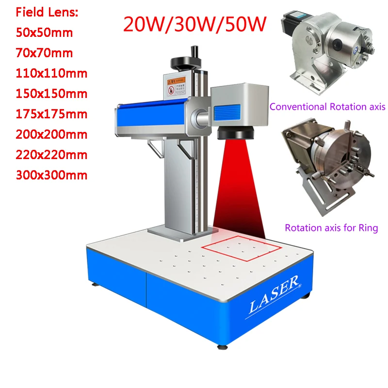Разобранная Настольная мини-машина для лазерной маркировки 20 Вт 30 50 |