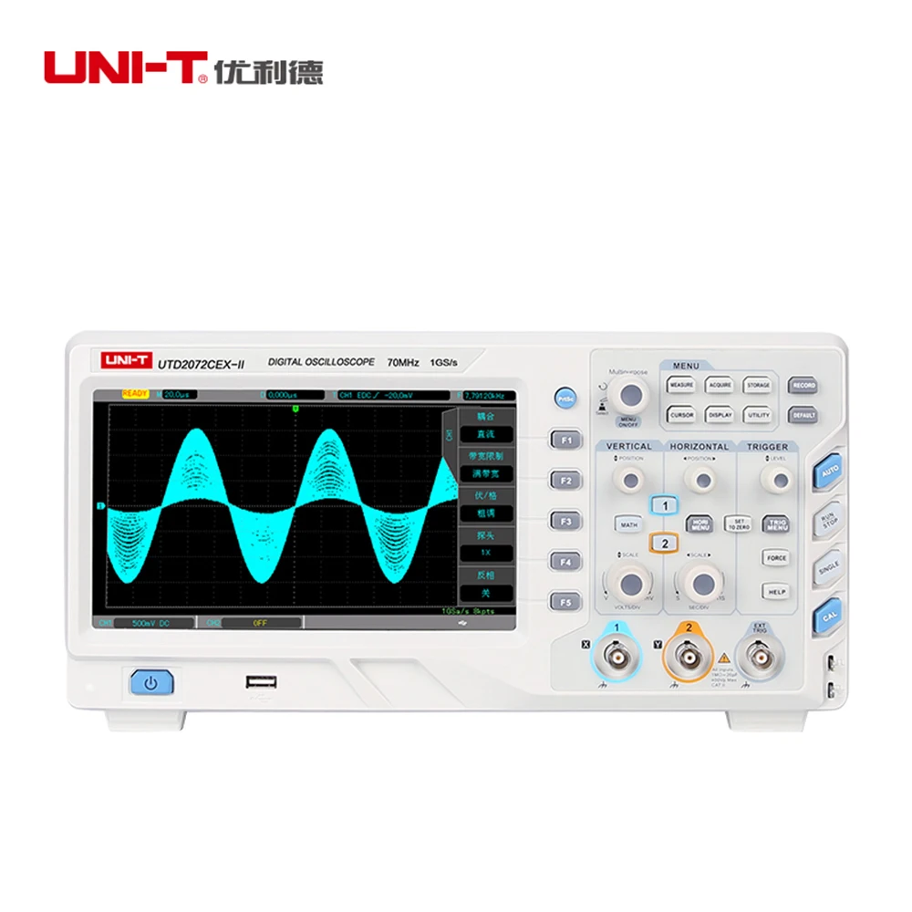 

UNI-T UTD2102CEX-II desktop digital storage oscilloscope waveform capture rate oscilloscope automotive diagnostic