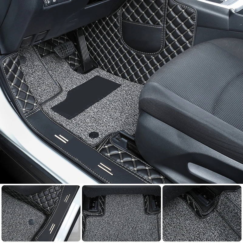Car Floor Mats For Toyota RAV4 RAV 4 XA50 MK5 2019 2020 2021 2022 LHD Csutomized Leather Carpets Rug Foot Pads Cover Accessories |