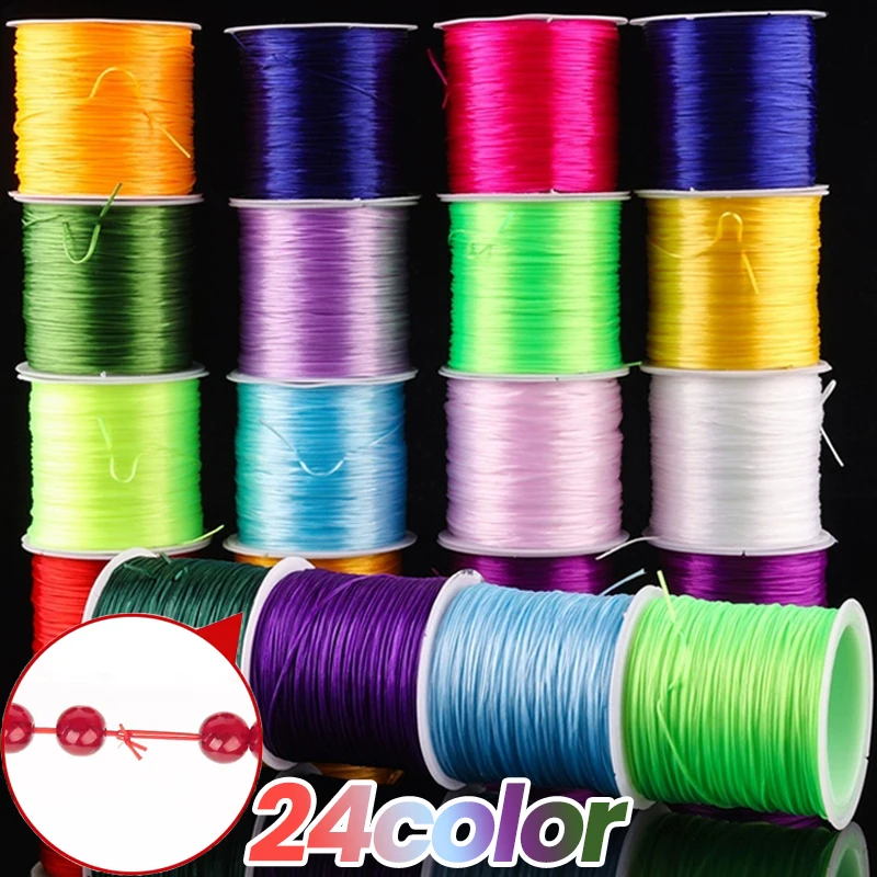 1 рулон шнуры с эластичной нитью и кристаллами веревка для бисера сделай сам
