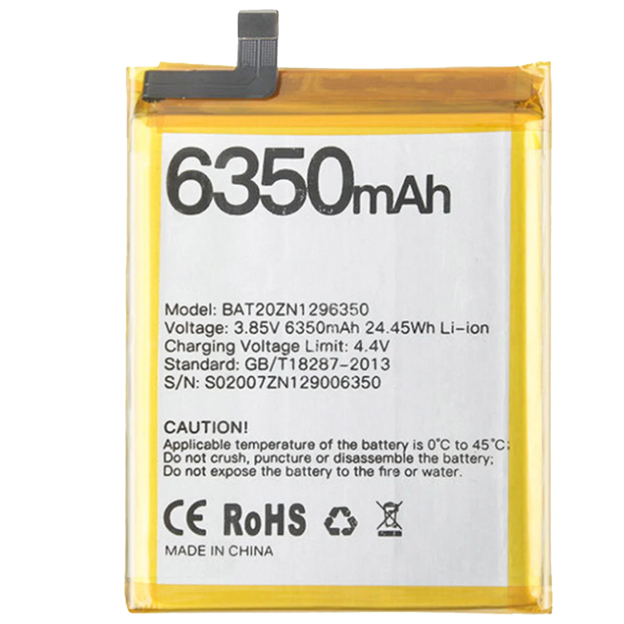 EOTABACC 100% оригинальный аккумулятор емкостью 6350 мАч для DOOGEE S96 Pro BAT20ZN 1296350
