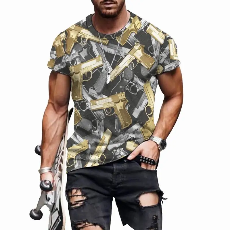 

Футболка мужская оверсайз с круглым вырезом, дышащая Повседневная модная с коротким рукавом, с 3D принтом в стиле ретро, в стиле Харадзюку