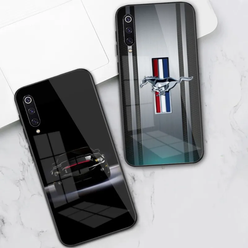 

Чехол для телефона Mustang Cobra Shelby, стеклянный чехол для Xiaomi 13, 12, 11T, 10, 9 Lite, Redmi Note 11, 10, 10S Pro, 9, 9A, 8