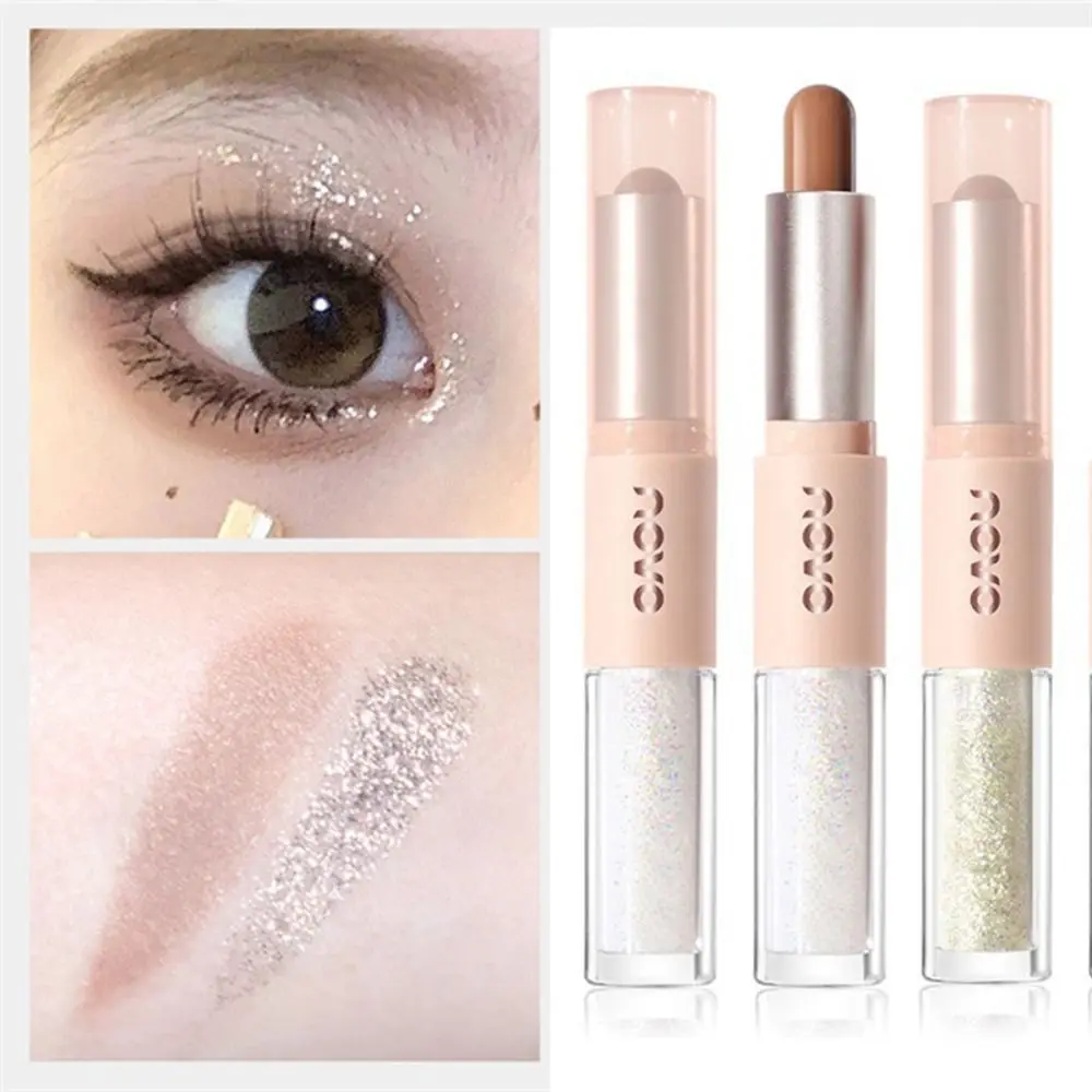 

2 In 1 Double-headed Eye Shadow Pen All Glow Liquid Eyeshadow Matte Pearlescent Combination Waterproof Eye Makeup Tool