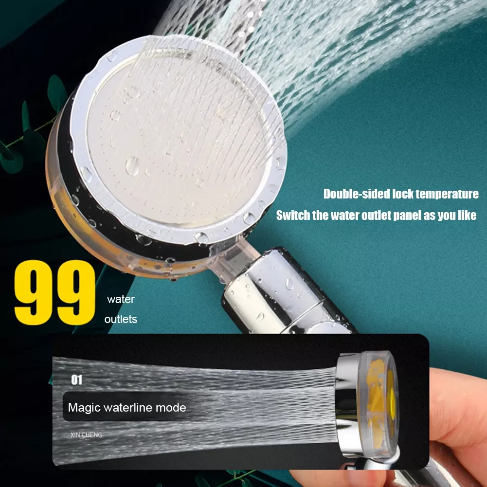 

Degree Adjustment High Pressure Shower Head Water Saving ABS Handheld Showerhead Bath Massage Nozzle SPA Rainfall Turbo Fan
