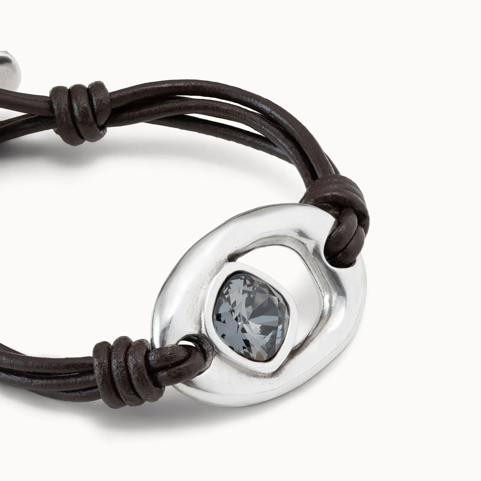 UNOde50-оригинальный кожаный браслет из веревки для женщин нерегулярные квадратные