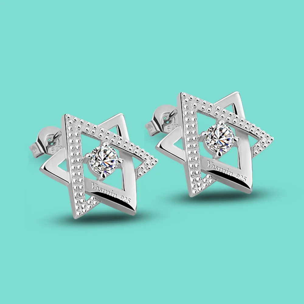 

Серьги-гвоздики женские из серебра 925 пробы с фианитом