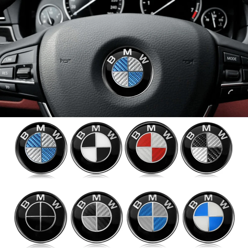 

45mm Car Steering Wheel Badge Emblem Sticker For G01 F10 F20 G30 F30 F31 E36 E39 E87 E60 E46 E91 X1 X3 X5 E53 Car Decoration