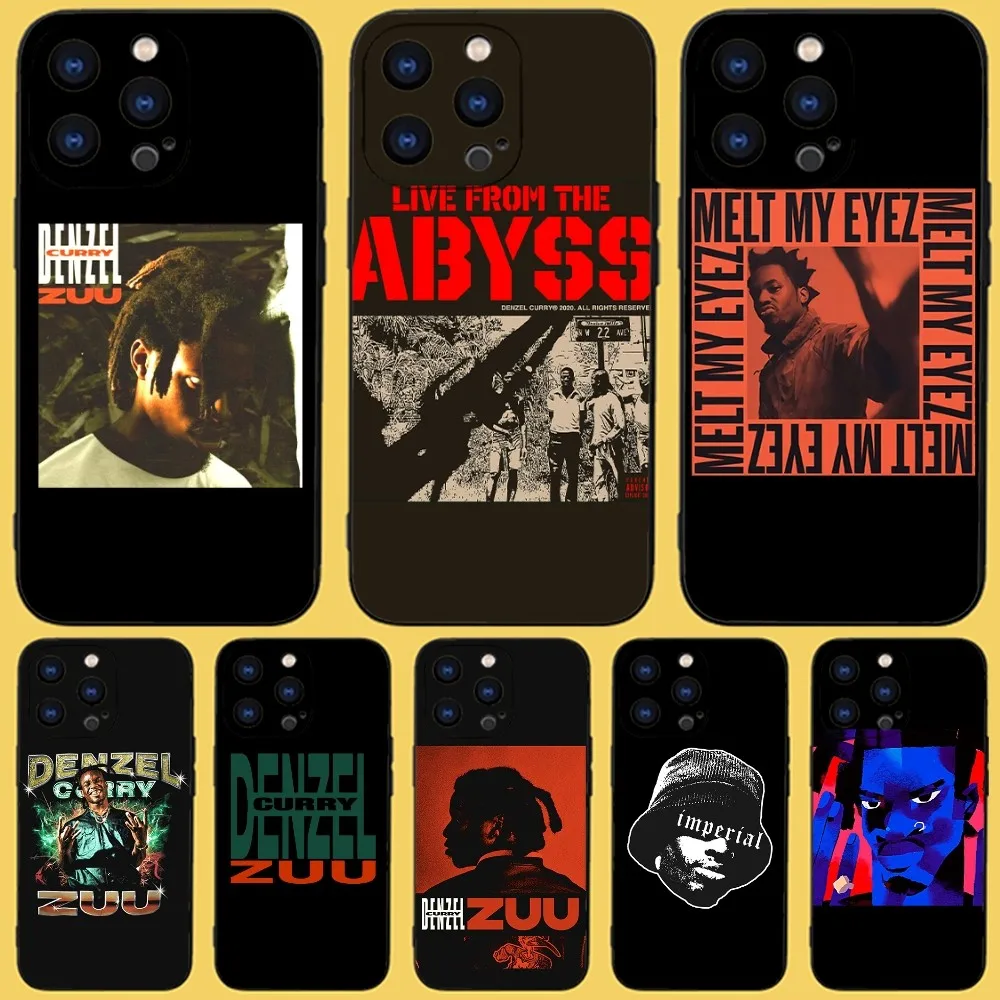 Чехол для телефона Rapper D-Denzel Curry iPhone 15 14 13 12 11 Plus Pro Max XR XS X 7 8 SE Mini Black мягкий