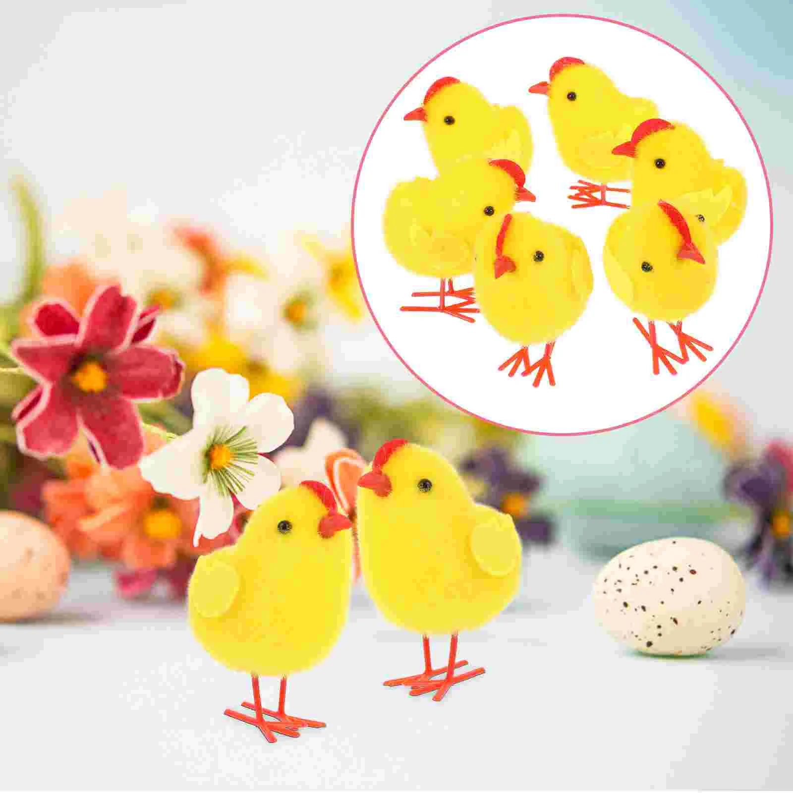 

Chicken Chick Easter Plush Chicks Toy Stuffed Animal Toys Decoration Mini Ornament Party Decor Yellow Furry Animalslifelike