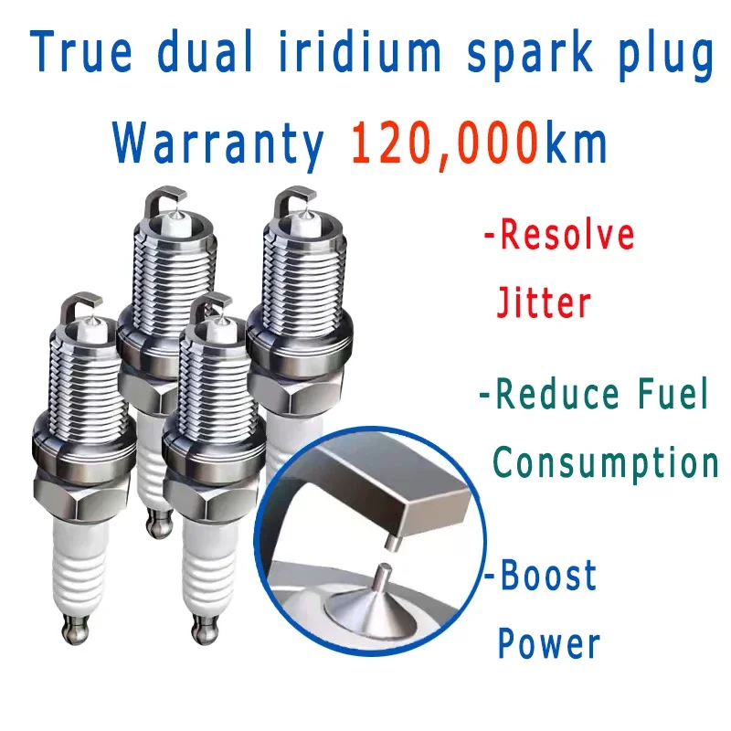 3/4 шт. высокопроизводительная автозапчасть двойная иридиевая свеча зажигания