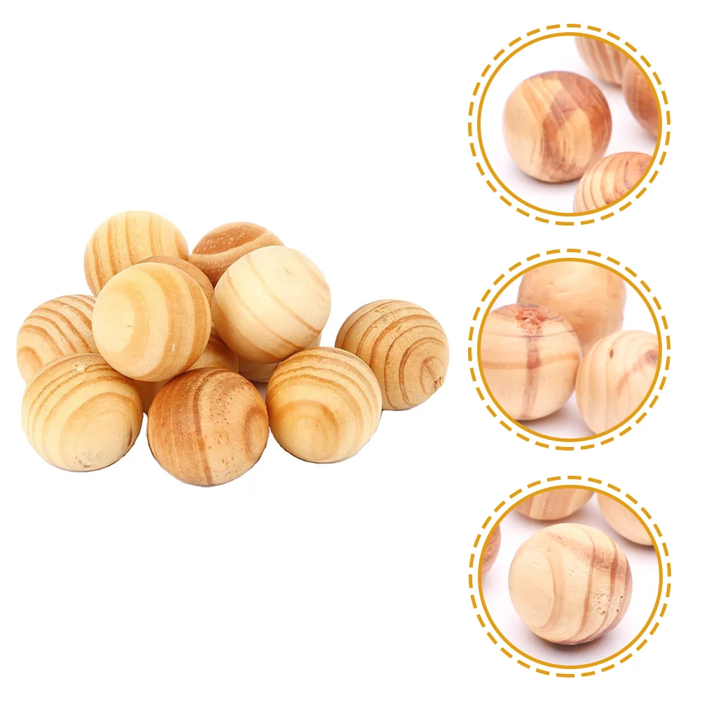 

120 Pcs Ball Drawer Clothes Fragrant Moth Deodorant Wood Deodorizer Balls Camphorwood Wardrobe