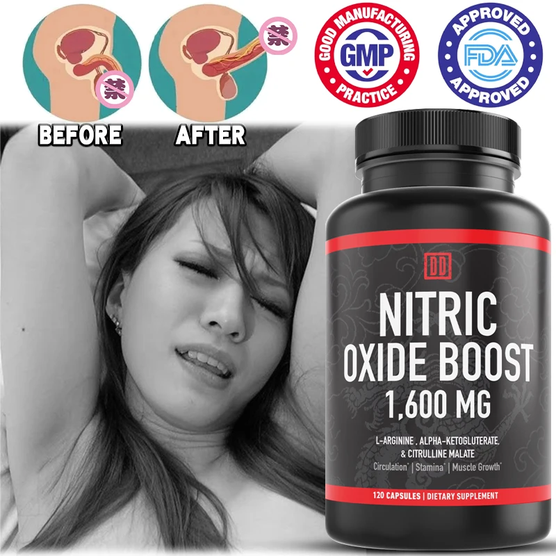 

Nitric Oxide Booster Supplement - 1600 Mg Extra Strength L-Arginine & Alpha-Ketoglutarate for Muscle, Vascular & Energy Boost