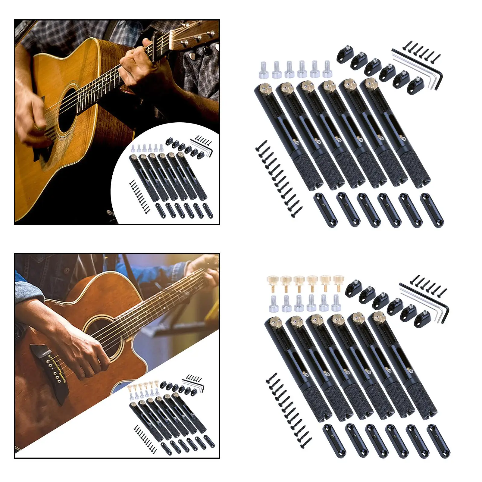 6-компонентный мост для электрогитары металлический хвостовик запасных частей