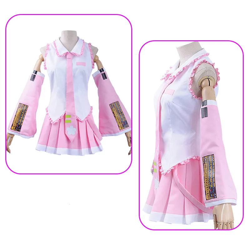 Костюм для косплея японского аниме Kawaii Miku розовая фигурка сакуры женское платье
