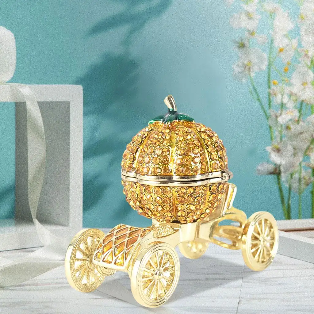 

Pumpkin Jewelry Box Decorative Jewelry Boxes Creative Rhinestone Crystal