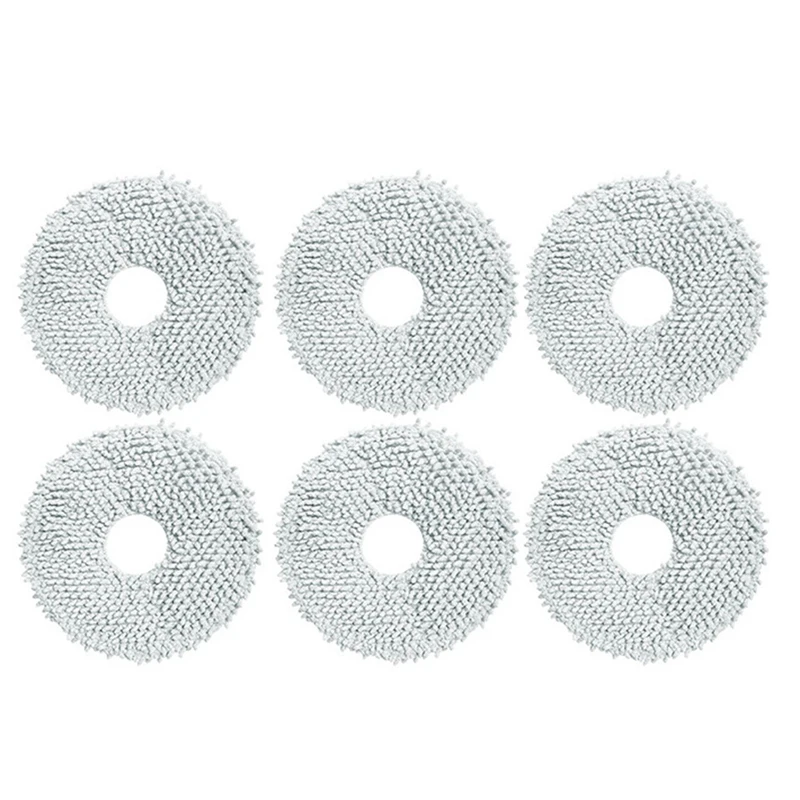 

6Pcs Microfiber Mop Cloths Replacement Accessories For XIAOMI B101CN All-In-One Robotic Vacuum Cleaner