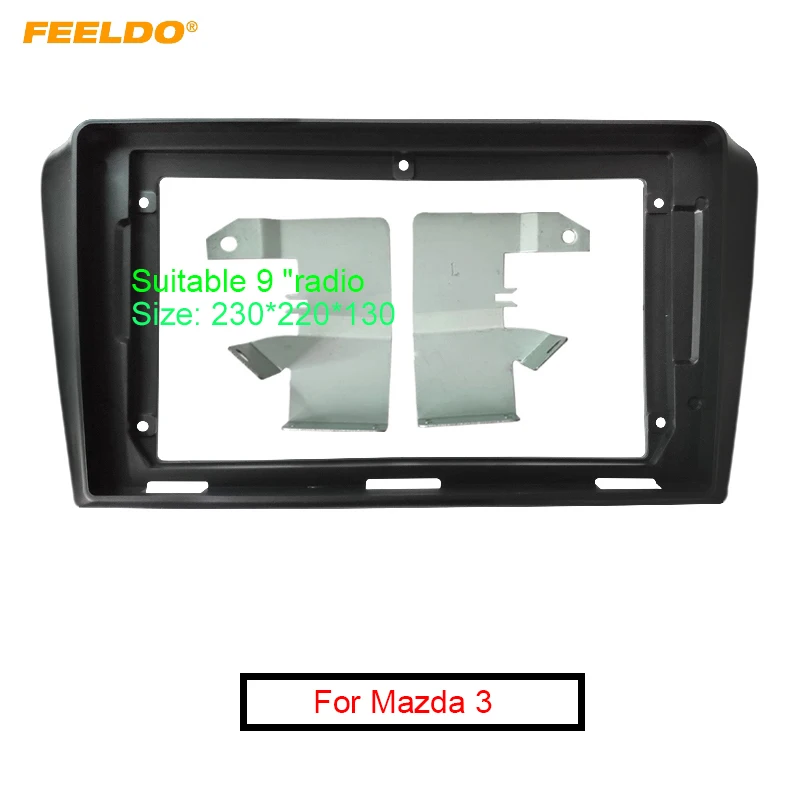 

FEELDO автомобильный 2Din стерео аудио Fascia Рамка адаптер для Mazda 3 08-13 9-дюймовый большой экран CD/DVD приборная панель установочный комплект # MX6341
