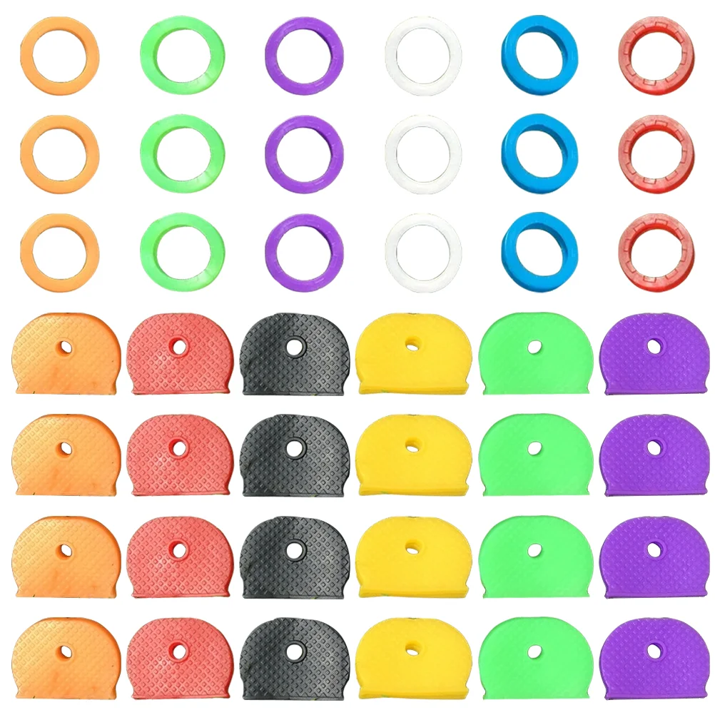 48 Pcs Key Cover House Accessories Covers Caps Silicone Identifiers Sleeve Protector Keys