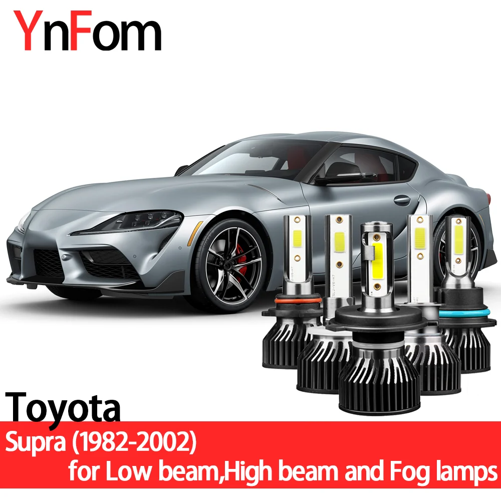 

YNFOM LED headlights kit for Toyota Celica Supra A40-A80 1982-2002 low/high beam,fog lamp,car accessories,car headlight bulbs