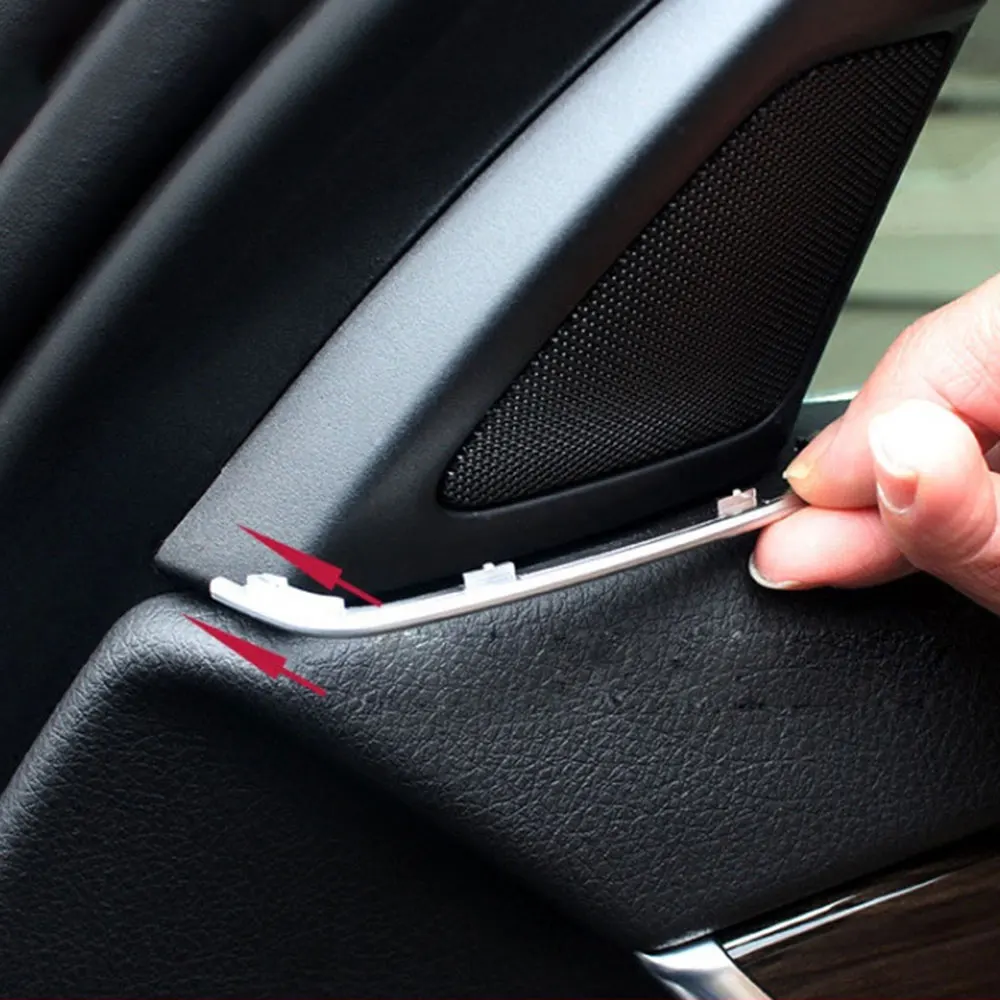 

2pcs Car Front Door Speaker Cover Gap Decorative Trim Auto Tweeter Gap Plug Trim For Bmw 5 Series F10 2011-2017 Accessories