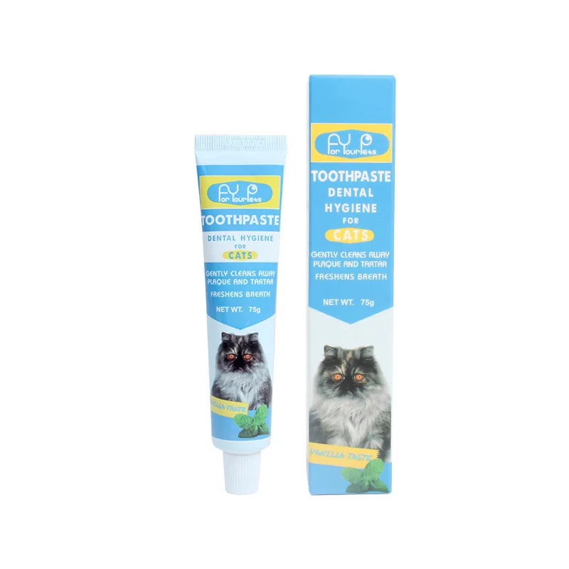 

2022 New Cat Vanilla Toothbrush Pet Toothbrush Toothpaste Set For Small Medium Cat Cleaning Mouth Pet Accessories Pet Supplies