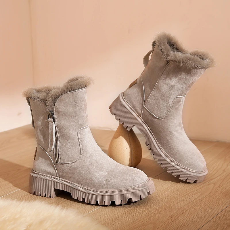 Купи Winter Boots Women Shoes 2022 New Platform Warm Fashion Snow Boots Size 41 Punk Shoes Plush Chunky Boots Non-slip Botas De Mujer за 1,346 рублей в магазине AliExpress