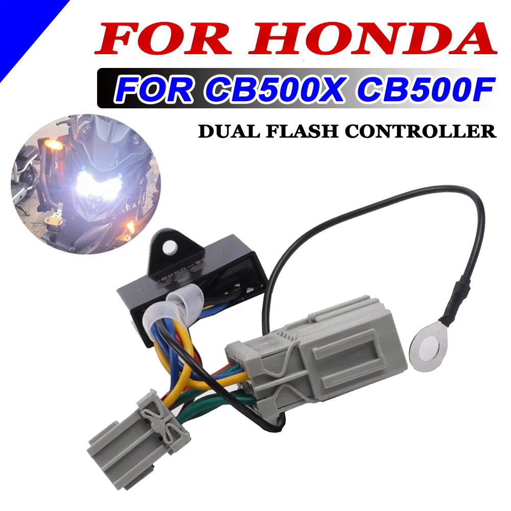 

Motorcycle Double Flash Indicator Light Left and Right Turn Signal Strobe Controlle 2023 For HONDA CB500X CB500F 2019 2020 -2022