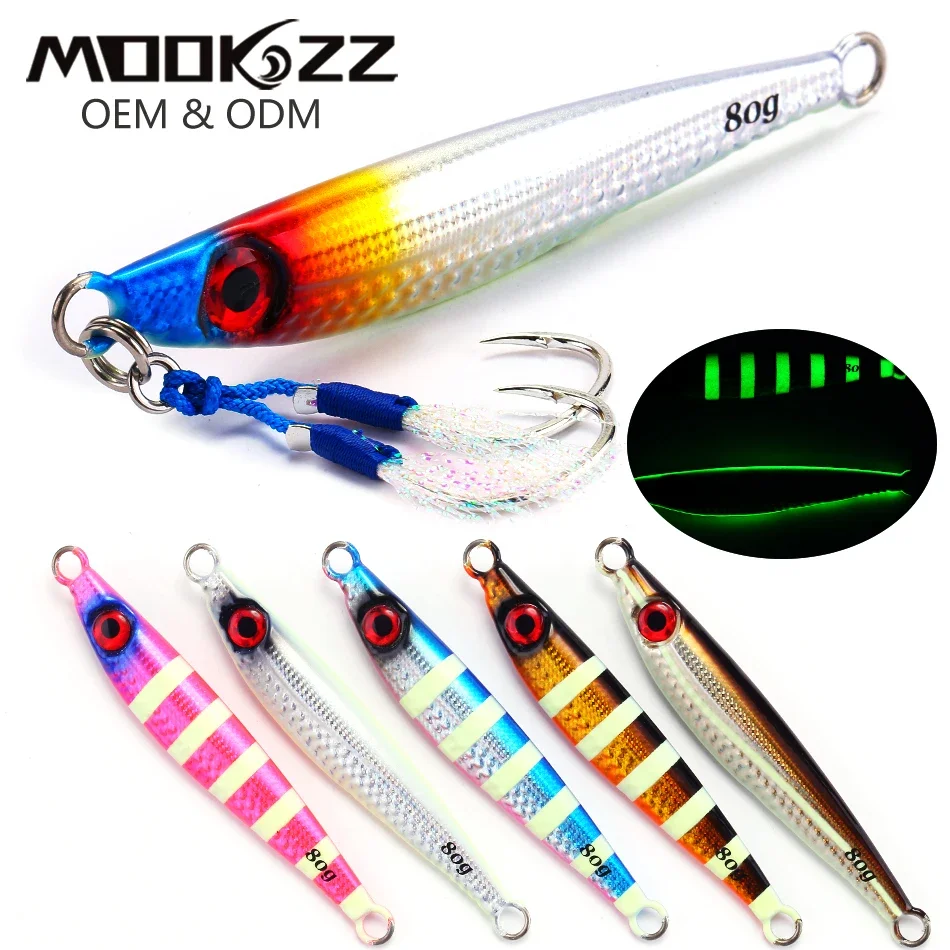 MOOKZZ Speed Jinging 40 г 60 80 шаг джиговая приманка металлическая для морской троллинга