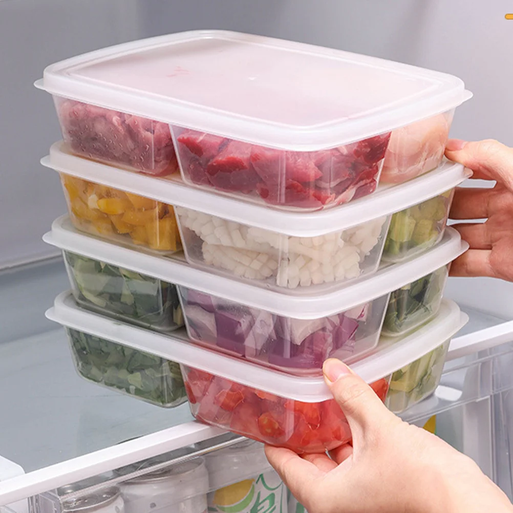 

4 Pcs Refrigerator Storage Container Food Containers Garlic Vegetable Fruit For Fridge Kitchen Supplies