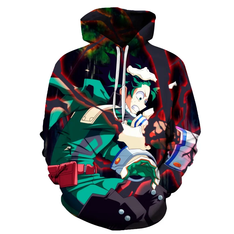 

3D Anime My Hero Academia Hoodies Men/Women Sweatshirts Cartoon Role Play My Hero Academia Hoodie Mens Winter Sportwear Coats