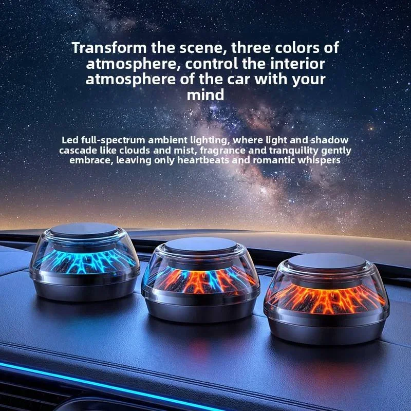 Фото Автомобильный диффузор Volcano Car Diffuser Mount Volcanic Iceberg - очиститель воздуха, работающий на солнечной энергии, с ароматами леса и цветов, элегантный автомобильный аксессуар. №2