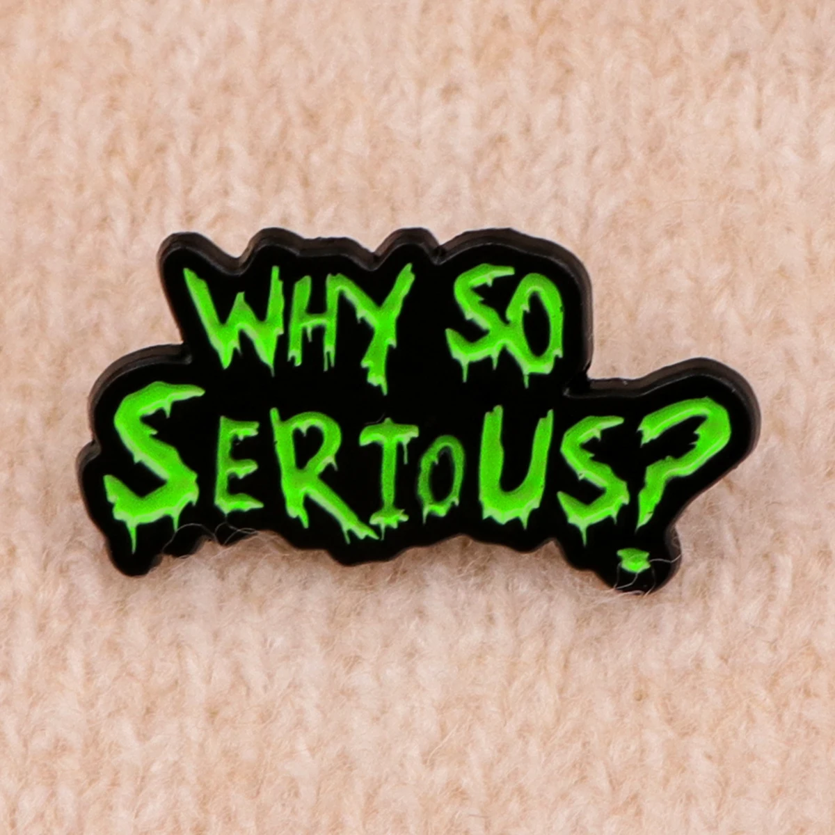 Эмалированная булавка с цитатами ужасов зеленая брошь булавки для лацканов