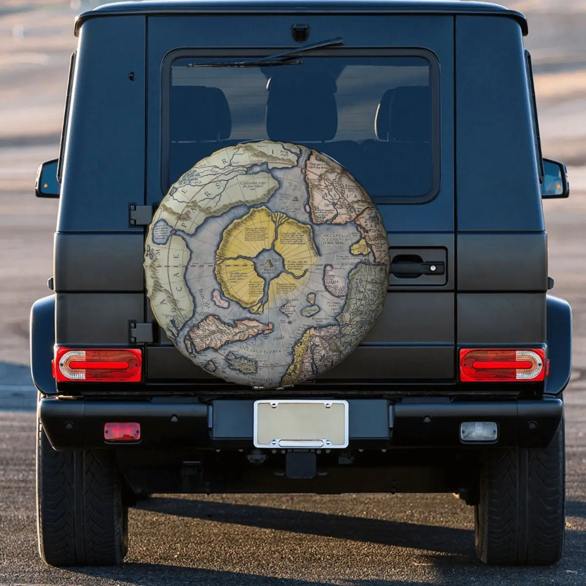 

Map Of The North Polar Regions (1595) Tire Cover Wheel Protectors Weatherproof Universal for Jeep Trailer RV SUV Truck Camper