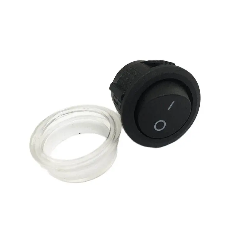 

10pcs 20mm KCD1 Round Switch Push Button Switch Reset Switch Micro Switch Two Settings(Waterproof)