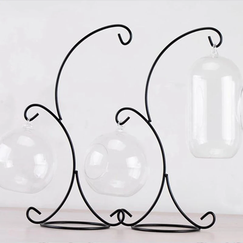 Подвесной металлический подсвечник 37 см с двойным крючком