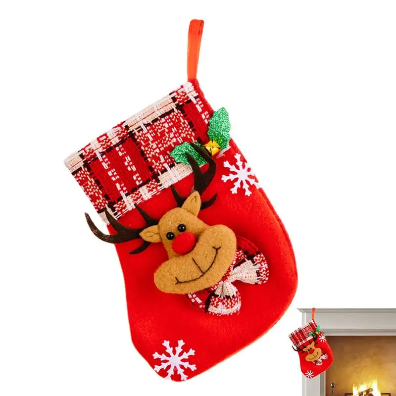 

Рождественские чулки Gnome, классические 3D большие чулки, гном, Санта, снеговик, олень, камин, персонаж, подвесные украшения