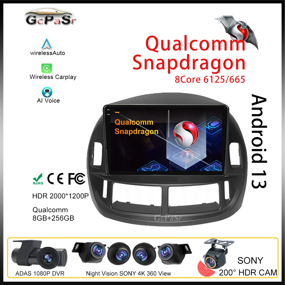 

Qualcomm Android Stero For Toyota Previa LHD/RHD 2003 - 2008 Driver Car Radio Autoradio Multimedia Video Player Navigation BT 5G